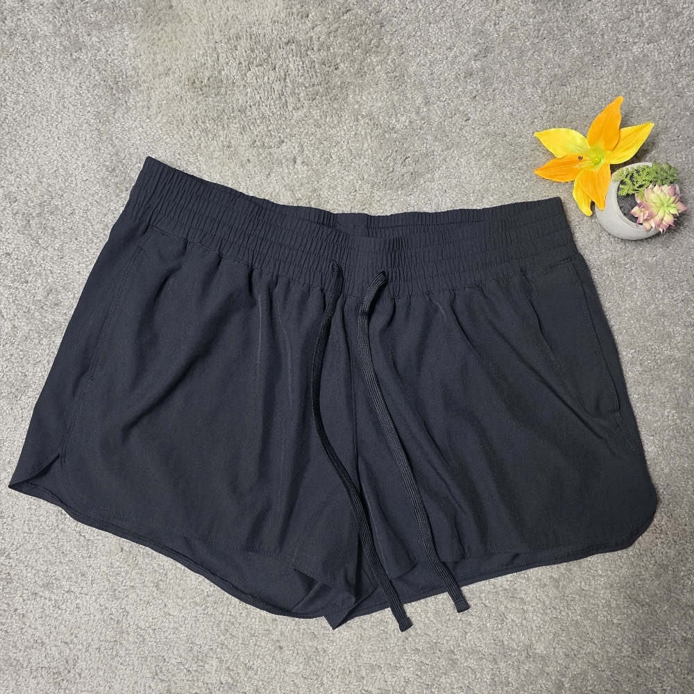 Old Navy Casual Gym Shorts with Elastic and Drawstring, Black, XL